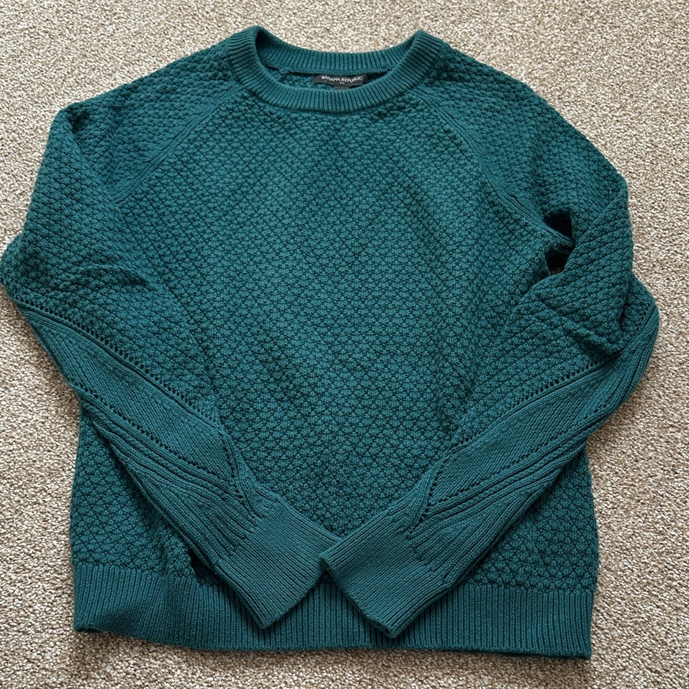Banana Republic Teal Crew Neck Sweater